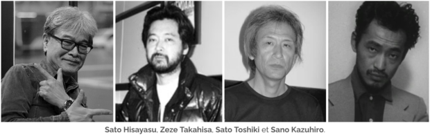 Sato Hisayasu, Zeze Takahisa, Sato Toshiki et Sano Kazuhiro.